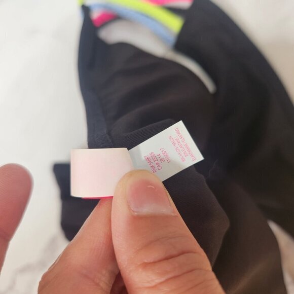 Victoria's Secret Black Neon Colored 2 Piece Bikini Swimsuit Women's M - Picture 6 of 11